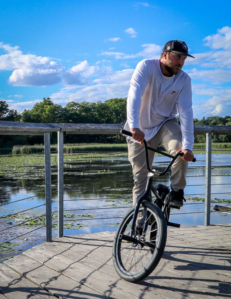 Mike on BMX at water front